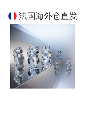 欧洲直邮Baccarat巴卡拉 Maneki Neko透明水晶小号招财猫摆件