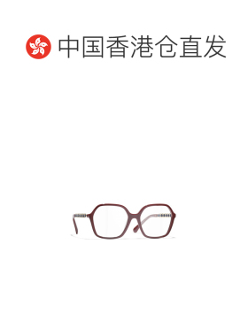 1h可退 香港直邮CHANEL 女士眼镜 CH3489Q1792 CO 红色 徽标镜架