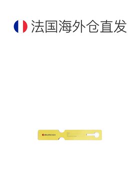 欧洲直邮自营Balenciaga巴黎世家 男士黄色小牛皮粒面logo标识挂