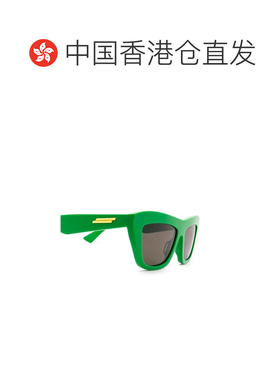1h可退 香港直邮Bottega Veneta 葆蝶家 男士 绿色徽标太阳镜 BV1