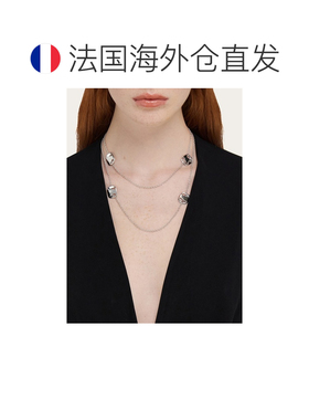 自营欧洲直邮Ferragamo菲拉格慕 Vara女士银色纯银长款项链