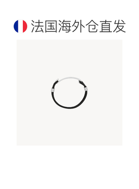 自营欧洲直邮YSL圣罗兰 男士黑色/镍色皮革金属SAINT LAURENT铭牌