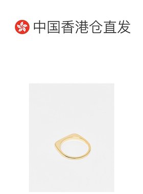1h可退 香港直邮ASOS 男士 signet 设计纯银窄款色调戒指(金色)