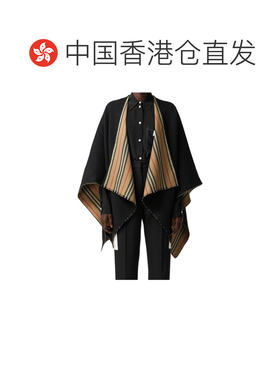 香港直邮25FW 双面两穿标志性条纹羊毛披肩 Women【付后1h可退】