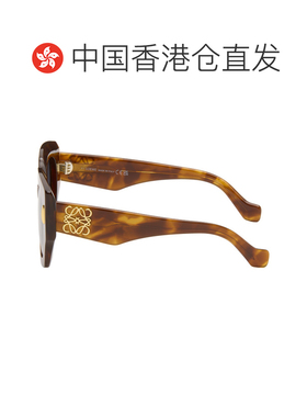 香港直邮LOEWE 罗意威 女士 棕色 Anagram 太阳镜 LW40129U5053V1