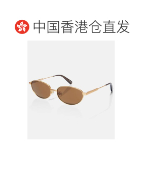 1h可退 香港直邮Jacquemus 女士 椭圆形太阳眼镜 metal金属色 舒