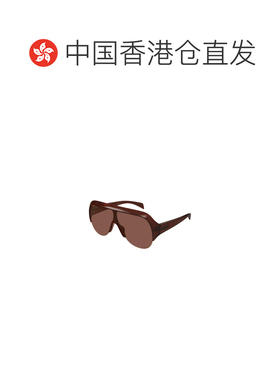 香港直邮GUCCI 女士眼镜 GG2023S004 CO 古驰 棕色半框太阳镜