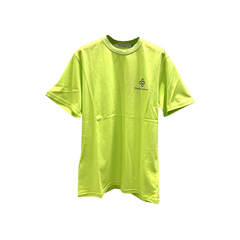 香港直邮CHARLIE LUCIANO  男士花型logo tee浅黄色棉质T恤 CL002 - 图0