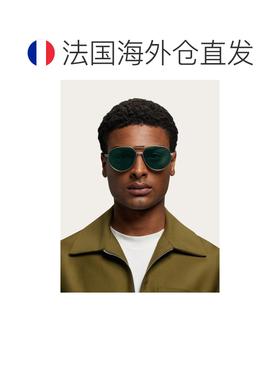 自营欧洲直邮Ferragamo菲拉格慕 男士哑光金色钛金属飞行员太阳镜