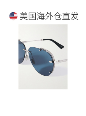 1h可退 美国直邮DIOR 迪奥 男士 Neo A1U 飞行员镀银太阳眼镜 DM4