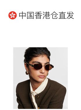 1h可退 香港直邮Celine 思琳 女士 Triomphe 01 金属椭圆形太阳眼