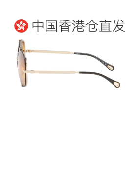 1h可退 香港直邮Chloe 蔻依 女士 金色 Ivy 太阳镜 CH0348S004G