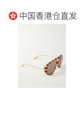 香港直邮Bottega Veneta 葆蝶家 女士 水滴飞行员龟甲色醋纤太阳