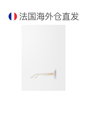 自营欧洲直邮LOEWE罗意威 Beveled Pentagon女士白色醋酸太阳镜