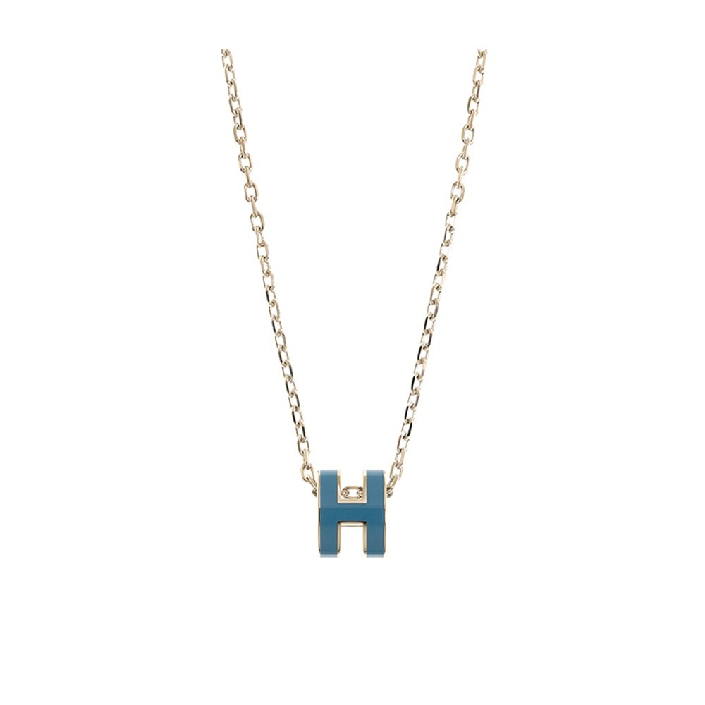 香港直邮Hermes MINI H LOGO项链 HPDTNLMINIS7-图2