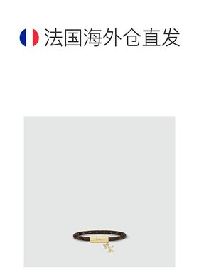 自营1h可退 欧洲直邮LV/路易威登 女士金色/黑色黄铜/帆布手链新