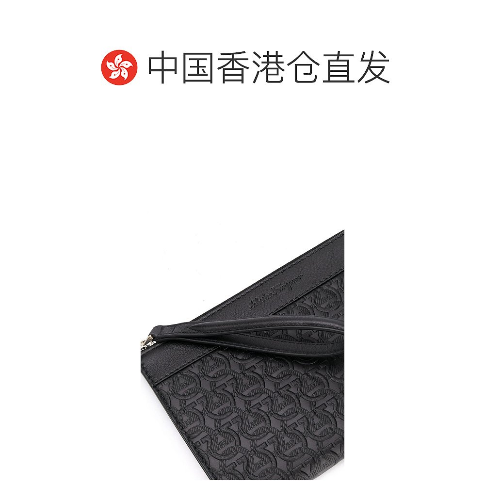 香港直邮Salvatore Ferragamo 男士Ferragamo Wallets Black 钱包 - 图1