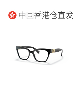 香港直邮Versace 范思哲 女士 黑色徽标平光镜 32【付后1h可退】