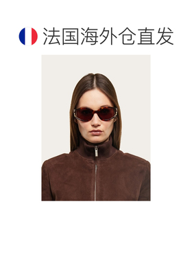 自营欧洲直邮Ferragamo菲拉格慕 女士醋酸纤维Gancini椭圆形太阳