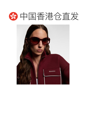 香港直邮Gucci 古驰 女士 圆形太阳眼镜 red红色 舒适时尚
