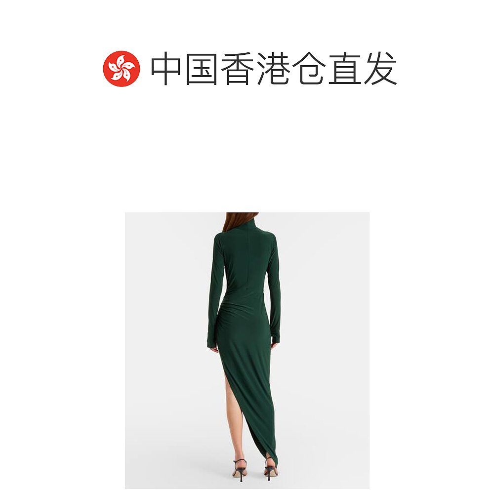 香港直邮NORMA KAMALI 诺玛 卡玛丽 女士 不对称高领长款连衣裙 - 图1