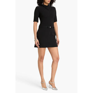 1h可退 香港直邮versace 范思哲 女士 蝴蝶结绉纱迷你连衣裙 1017