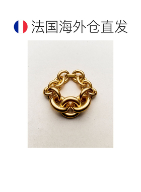 自营欧洲直邮YSL圣罗兰 女士黄金色再生链环渐变金手链配饰