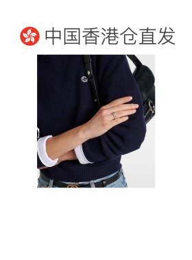 1h可退 香港直邮Gucci 古驰 女士 双G扣纯银戒指 metal金属色 舒