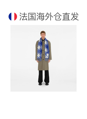 自营 欧洲直邮BURBERRY博柏利战马徽标羊毛格纹围巾