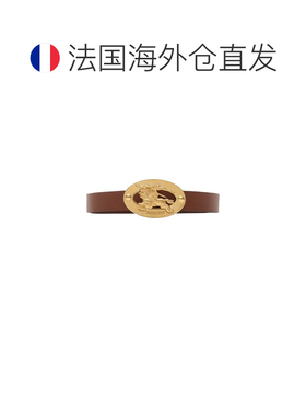 欧洲直邮自营Burberry博柏利 女士沙色/棕色聚氨酯格纹可逆腰带