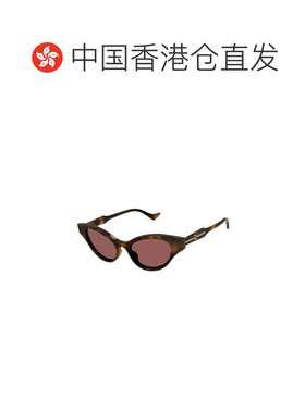 1h可退 香港直邮GUCCI 女士眼镜 GG1298S002 SS2024 棕色 徽标太