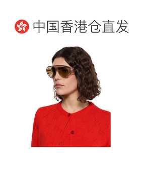 1h可退 香港直邮Gucci 古驰 女士 FRAME 面具太阳眼镜 859507J074