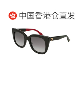 香港直邮Gucci 古驰 女士 GG0163SN 003 51/22/140 全黑灰色太阳