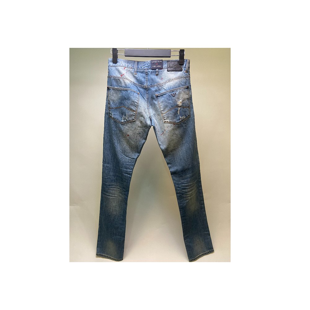 香港直邮Armani Jeans 徽标细节牛仔裤 A6J106Y - 图0