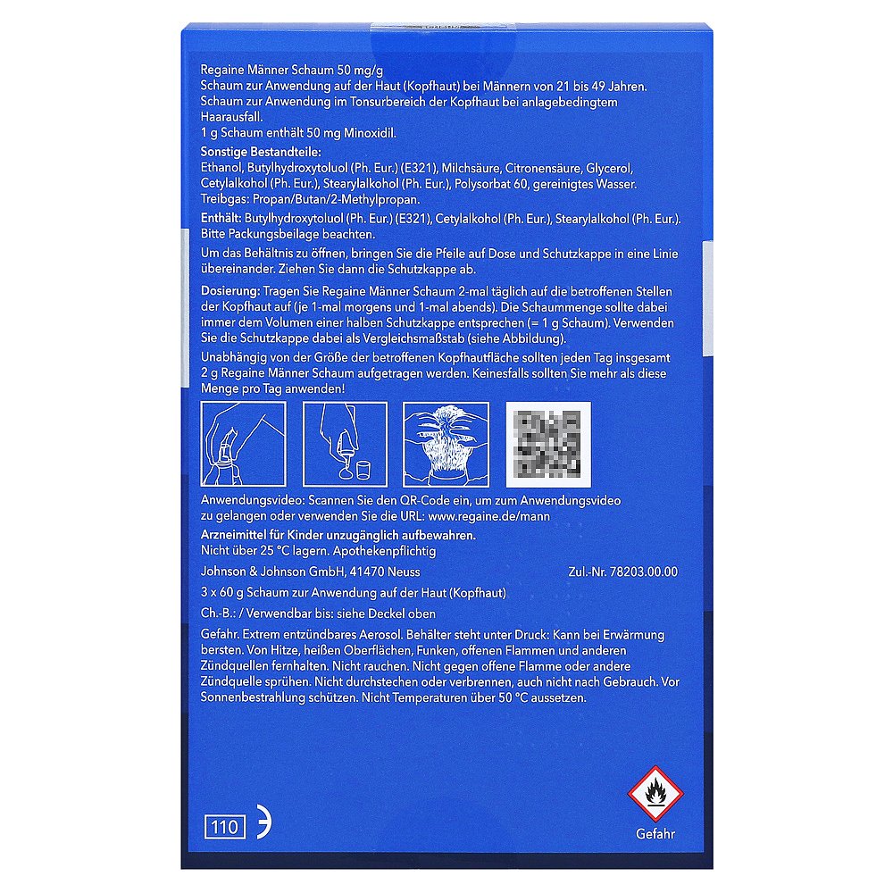 欧洲直邮regaine落健培健60g*3 天猫国际探物欧洲白发脱发