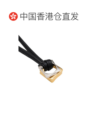 香港直邮Ami Paris 女士项链 UJW108361903 SS2025 黑色 方形双锤