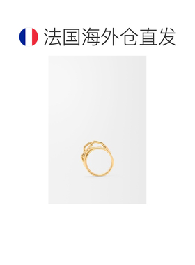 自营欧洲直邮Loewe罗意威 女士金色银叠搭几何圆【付后1h可退】