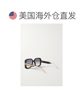 美国直邮Fendi 芬迪 女士 graphy 大号方形框醋纤镀金太阳眼镜 FE