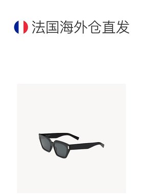 自营欧洲直邮YSL圣罗兰 SL 826女士黑色醋酸纤维几何款猫眼太阳镜