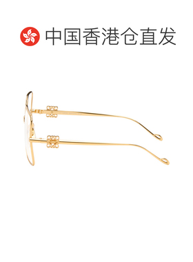 1h可退 香港直邮LOEWE 罗意威 女士 金色 Oversize Square Retro