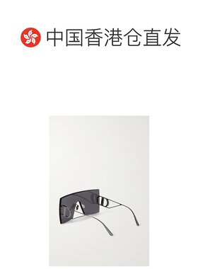 1h可退 香港直邮DIOR 迪奥 女士 Montaigne 银色金属 D 形框太阳