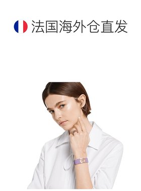 自营欧洲直邮Gucci/古驰 Interlocking系列女士浅紫色黄铜互扣式G