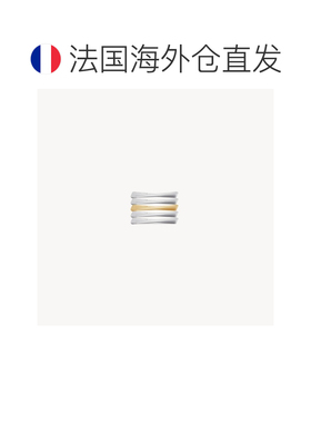 自营欧洲直邮YSL圣罗兰 女士灰金色/黄金色再生金logo标识戒指套