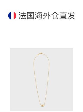 自营1h可退 欧洲直邮CELINE赛琳 女士棕色黄金/钻石项链新款吊坠