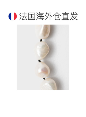 自营欧洲直邮PRADA普拉达 女士金色/珍珠金属珍珠项链
