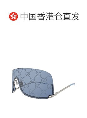 1h可退 香港直邮Gucci 古驰 男士 盾形太阳眼镜 GG1560S blue蓝色