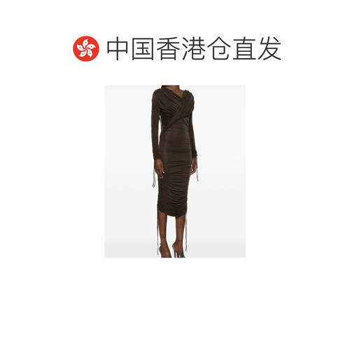 1h可退 香港直邮Balmain 长袖连衣裙 GF0R9424JJ77包臀裙 - 图1