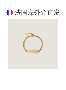 自营欧洲直邮Givenchy纪梵希 Tape女士古金色黄铜珐琅链条手链