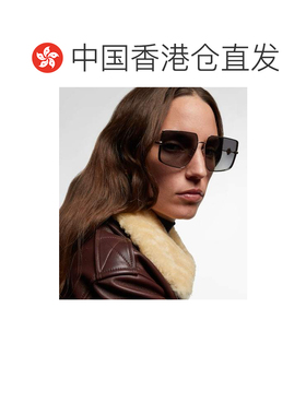 1h可退 香港直邮Fendi 芬迪 女士 方框太阳眼镜 metal金属色 舒适