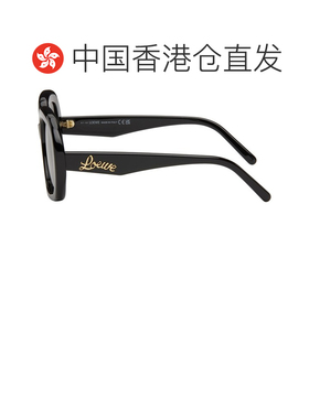 1h可退 香港直邮LOEWE 罗意威 女士 黑色 Square Halfmoon 太阳镜